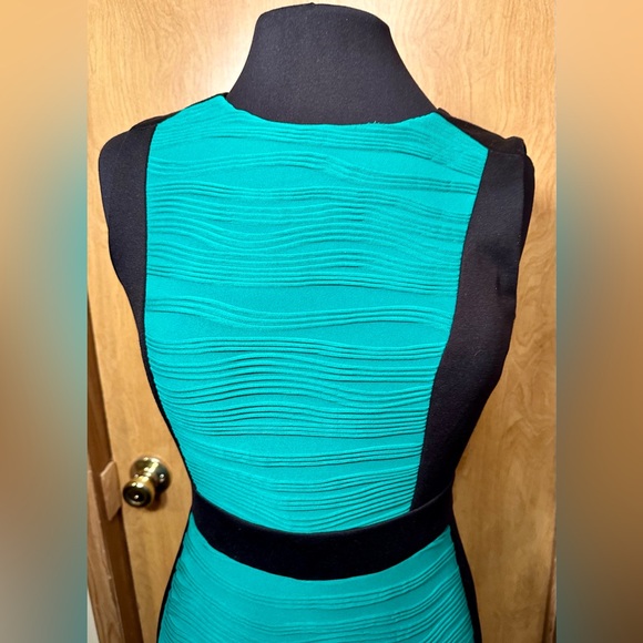Dana Buchman size 6 black and green Sleeveless sheath midi dress - Picture 2 of 11